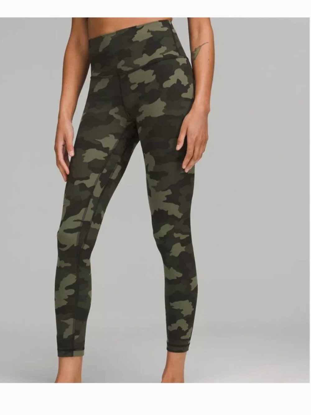 NEW Lululemon Align high waisted green camo leggings size 10